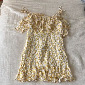 Forever 21 Yellow Floral Mini Dress